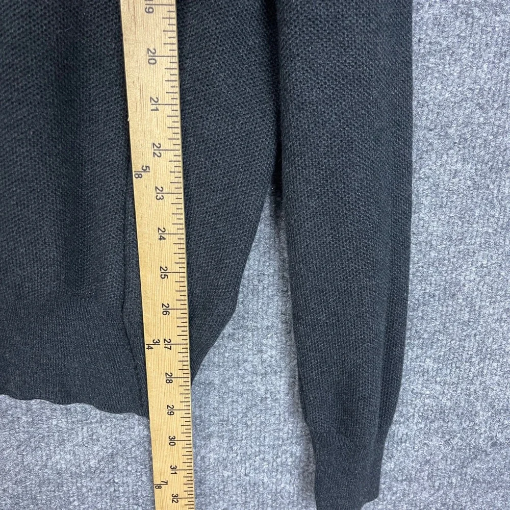 Polo Ralph Lauren Quarter Zip Sweater Mens Large Charcoal Grey Pima Cotton